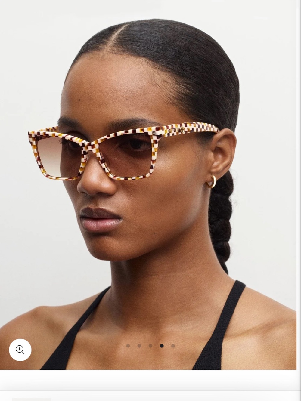 Machete Checkerboard Sunglasses in Brown/Cream